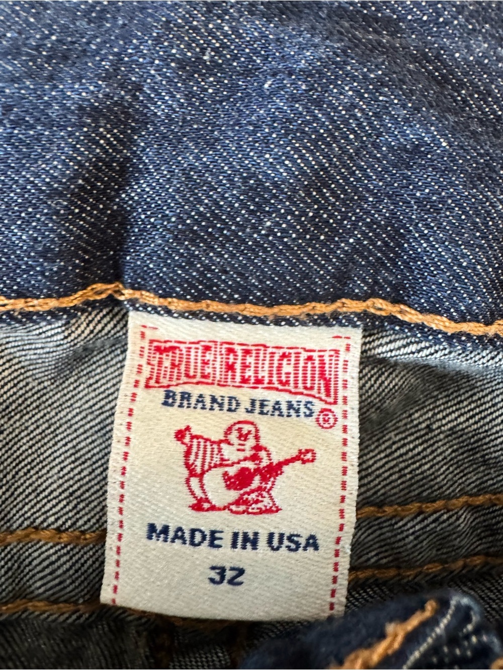 True Religion Womens Jess Shorts Dark Blue Denim Jean Cuffed Shorts Size 32 - Picture 6 of 10